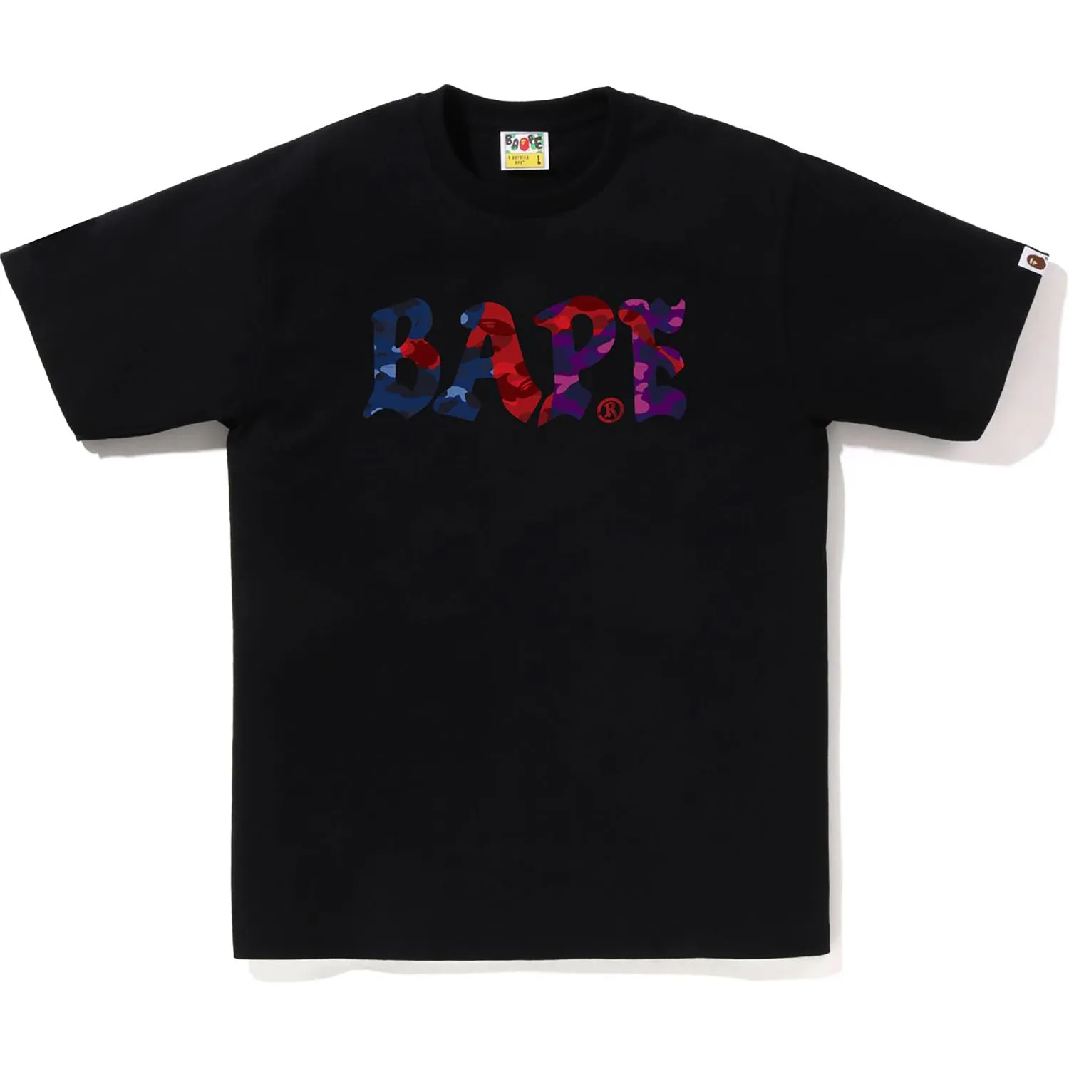 COLOR CAMO CRAZY BAPE LOGO TEE MENS