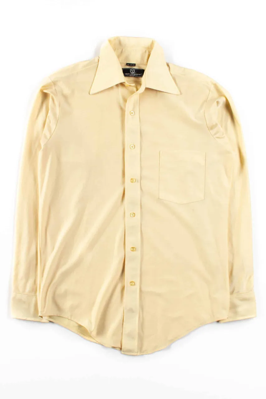 Cream Yellow Vintage Button Up Shirt