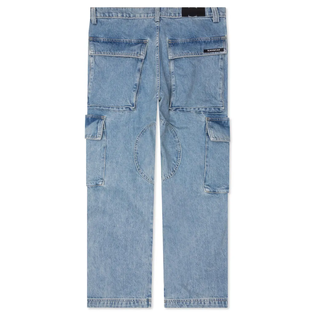 Denim Logo Cargos - Light Wash