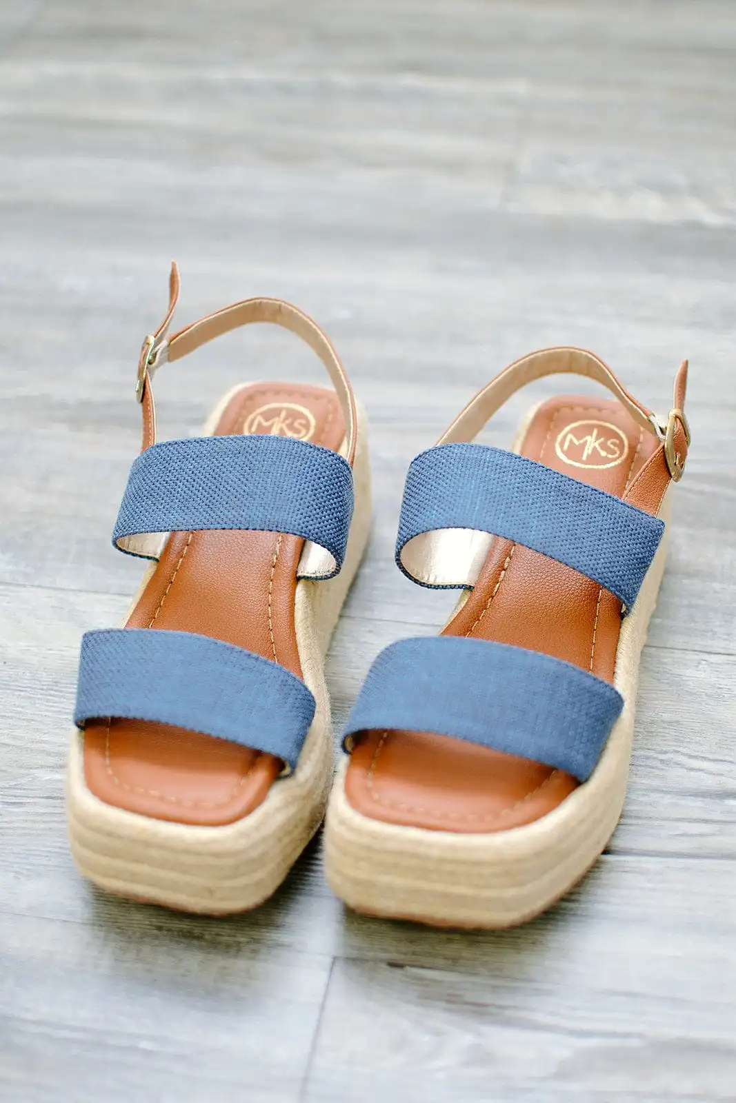 Denim Platform Espadrille Sandals