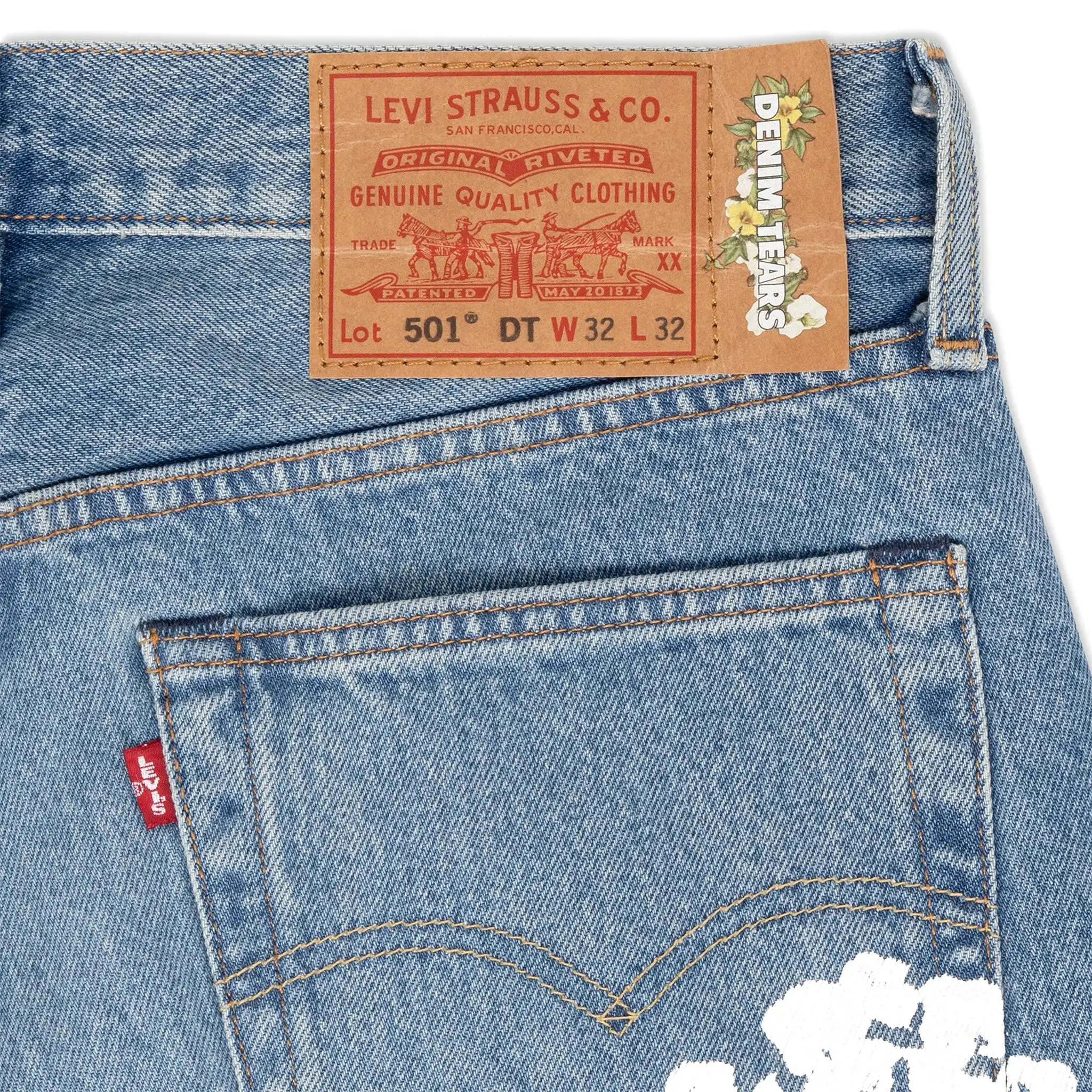 Denim Tears x Levi's Cotton Wreath Jeans Light Wash