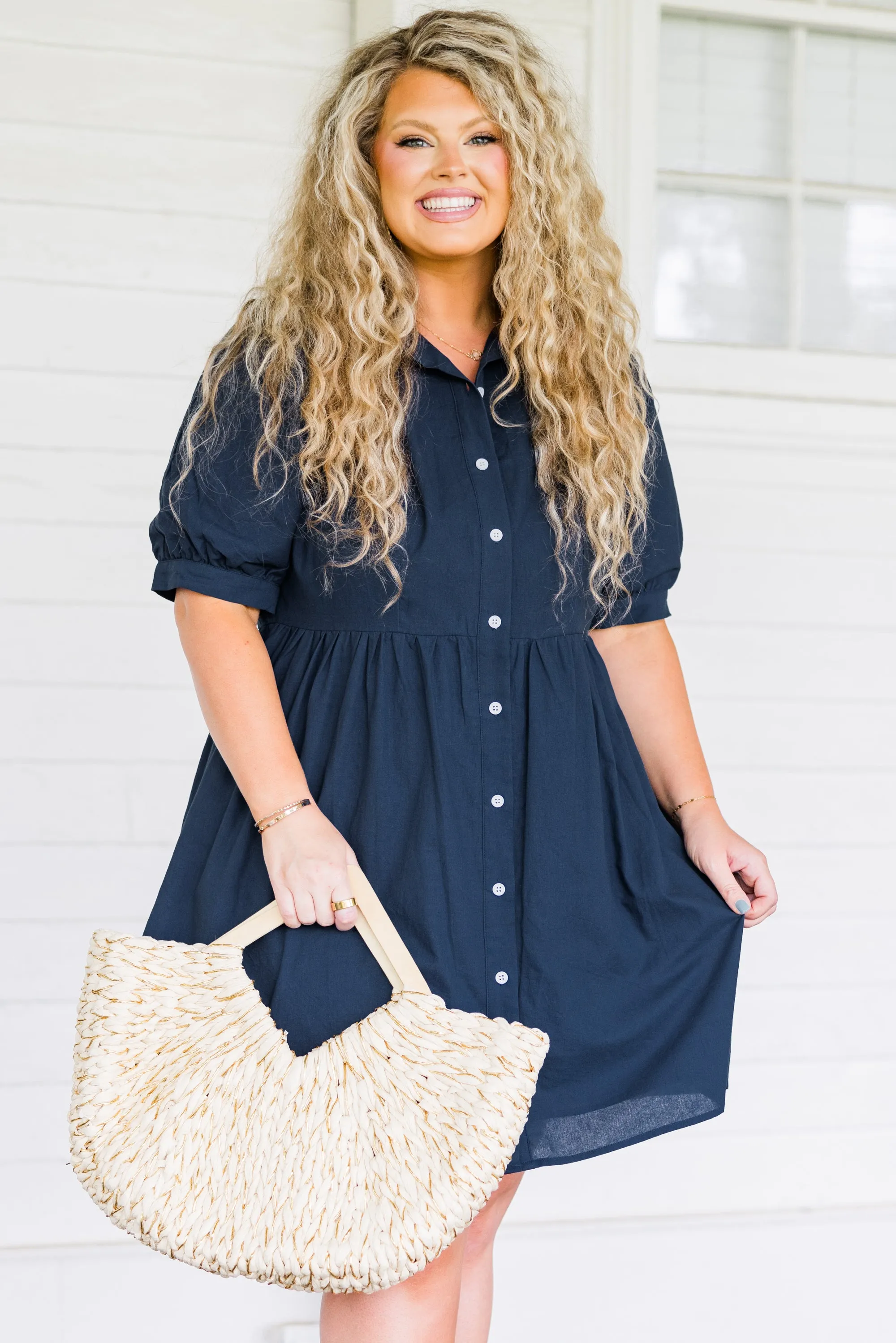 Destined To Impress Dress, Navy