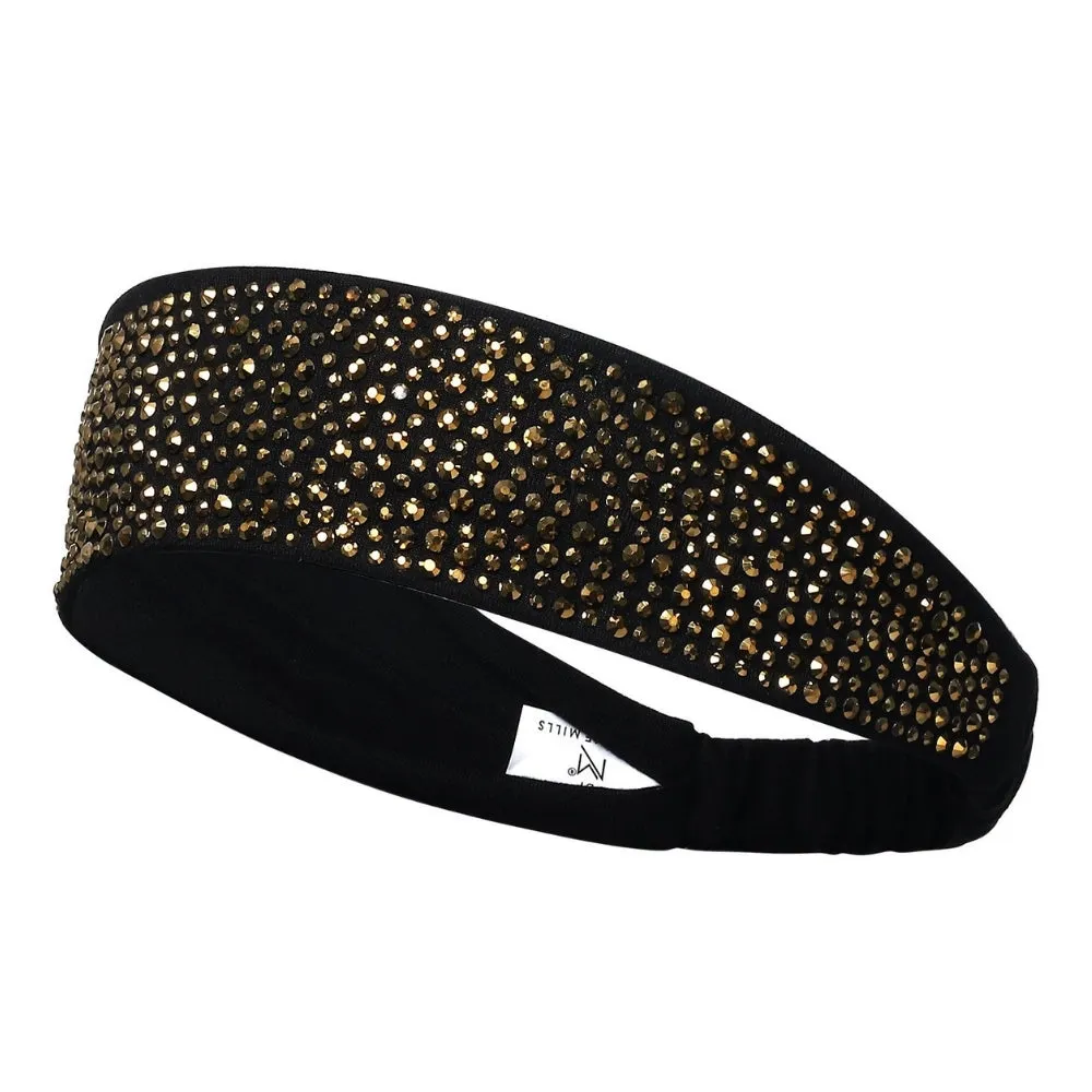 Destiny GLAMBAND in Black with Gold Rhinestones