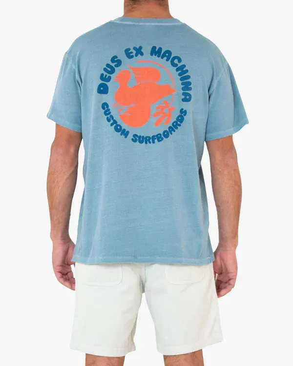 DEUS T-SHIRT CALYPSO smoked blue