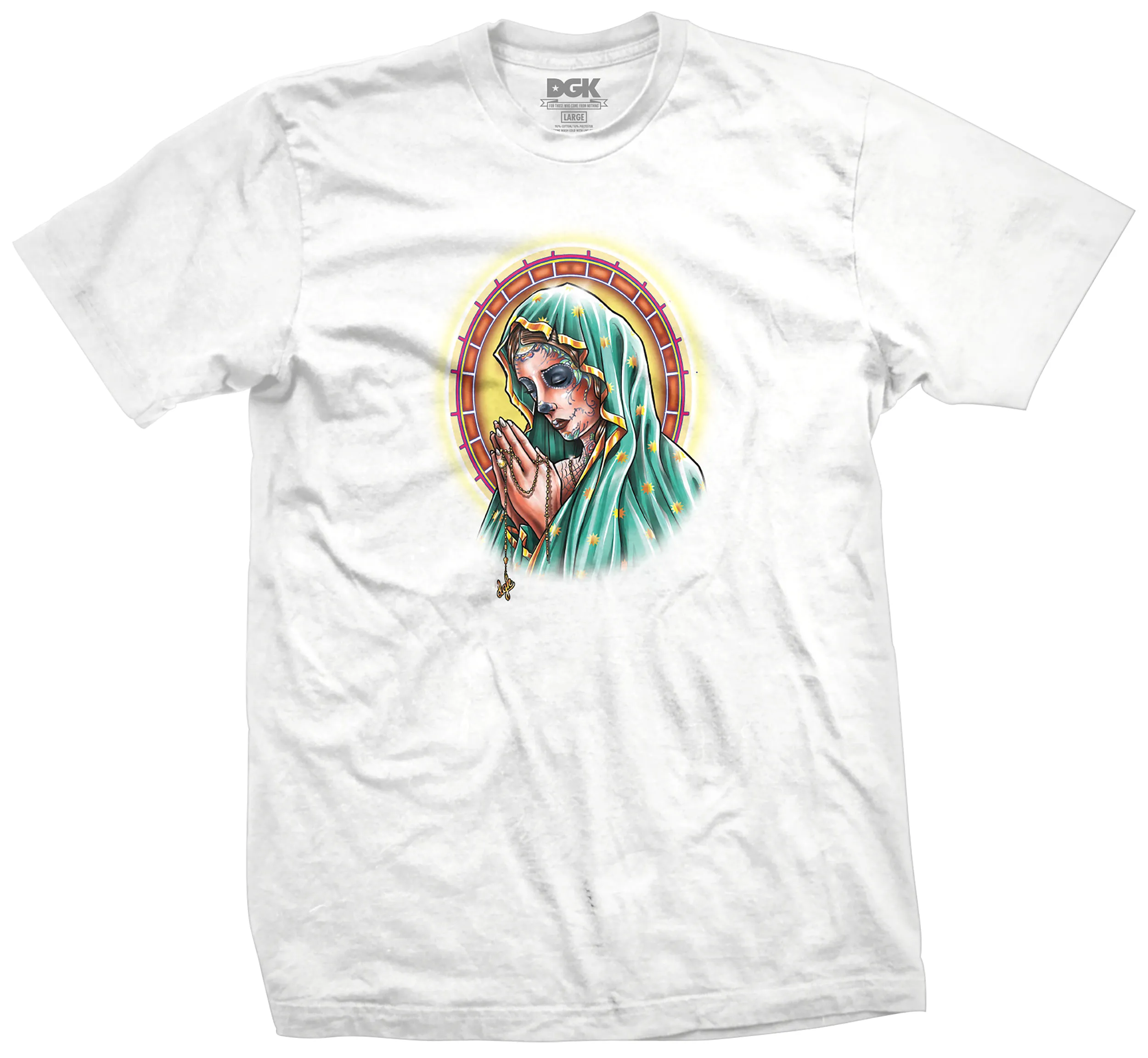 DGK T-SHIRT OUR LADY WHITE