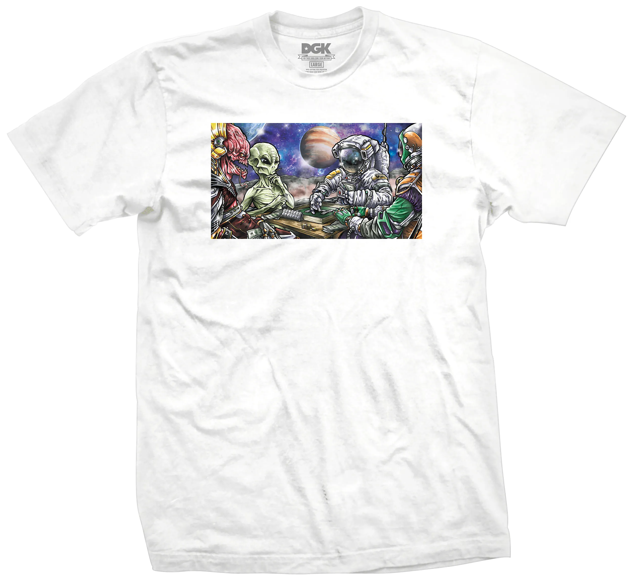 DGK T-SHIRT SPACE BONES (BLACK, WHITE)