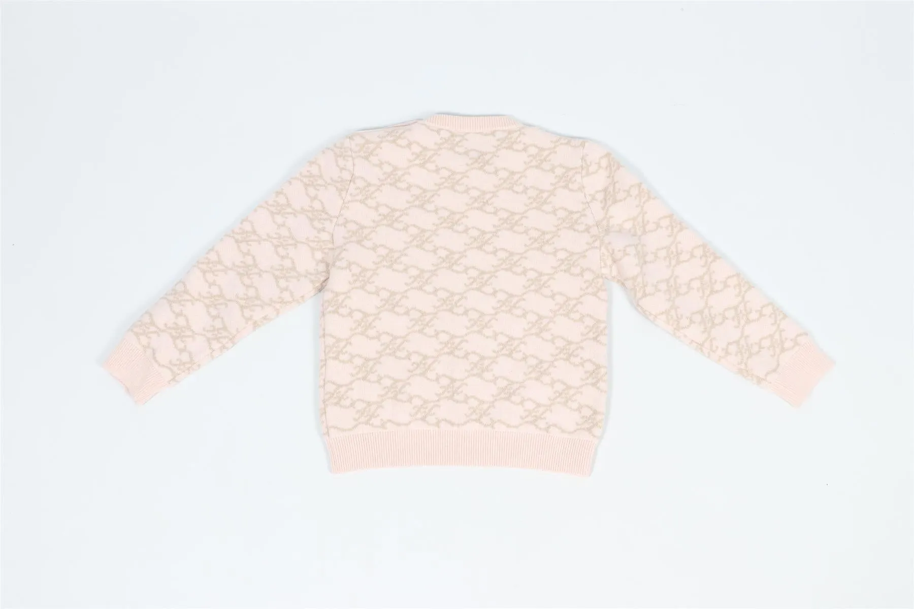 FENDI PINK KIDS GIRLS FF WOOL SWEATER 24 MONTHS