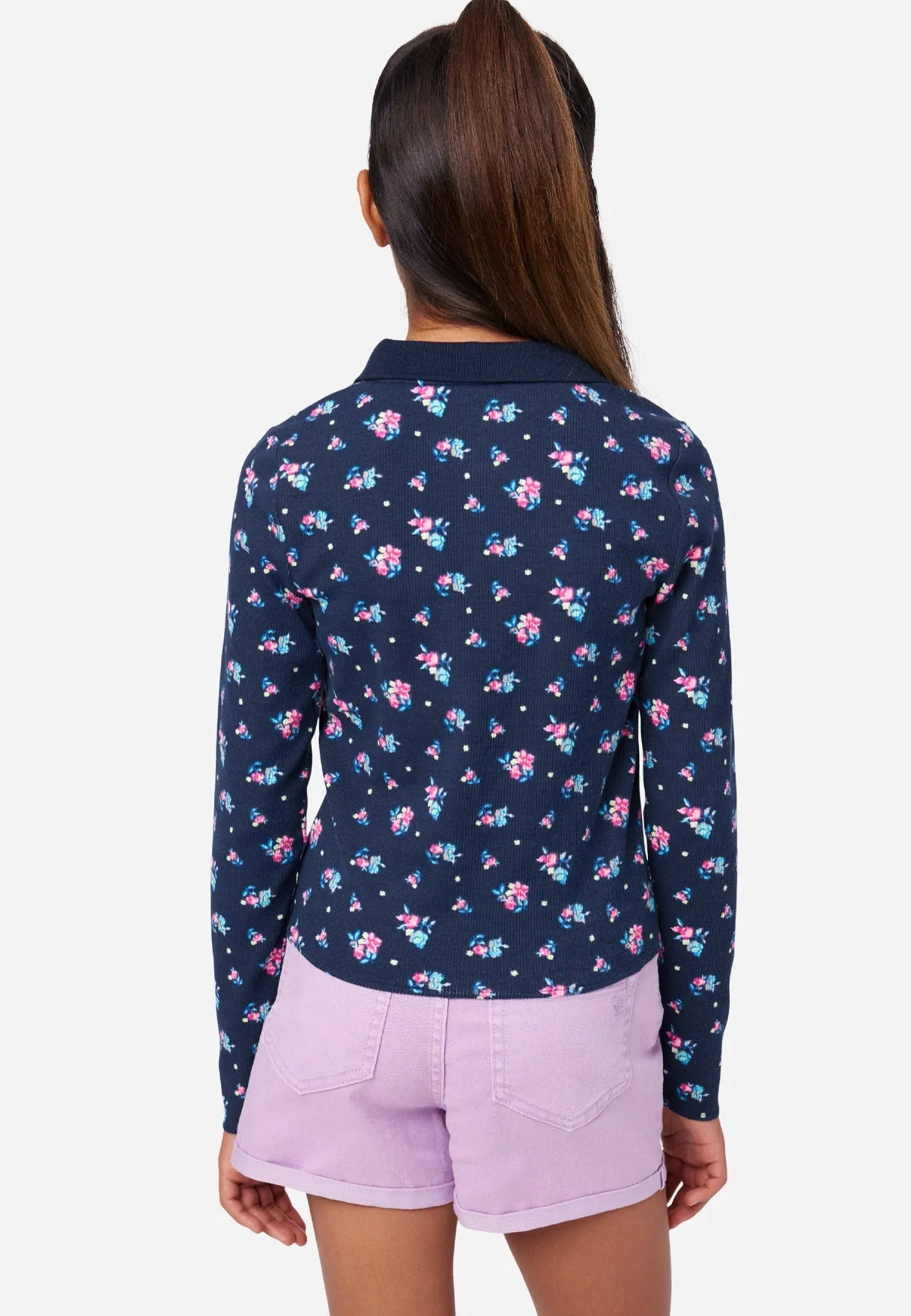 Floral Button-Up Polo