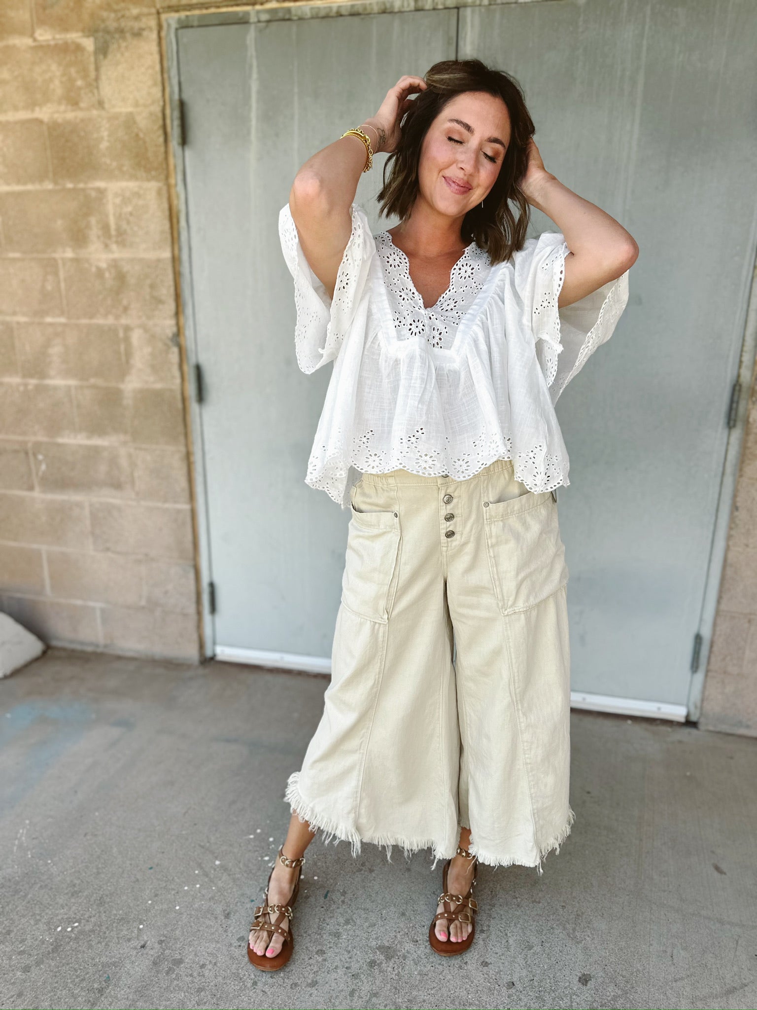 Free People | Sun Setter Pull On Jean - Natural Cotton