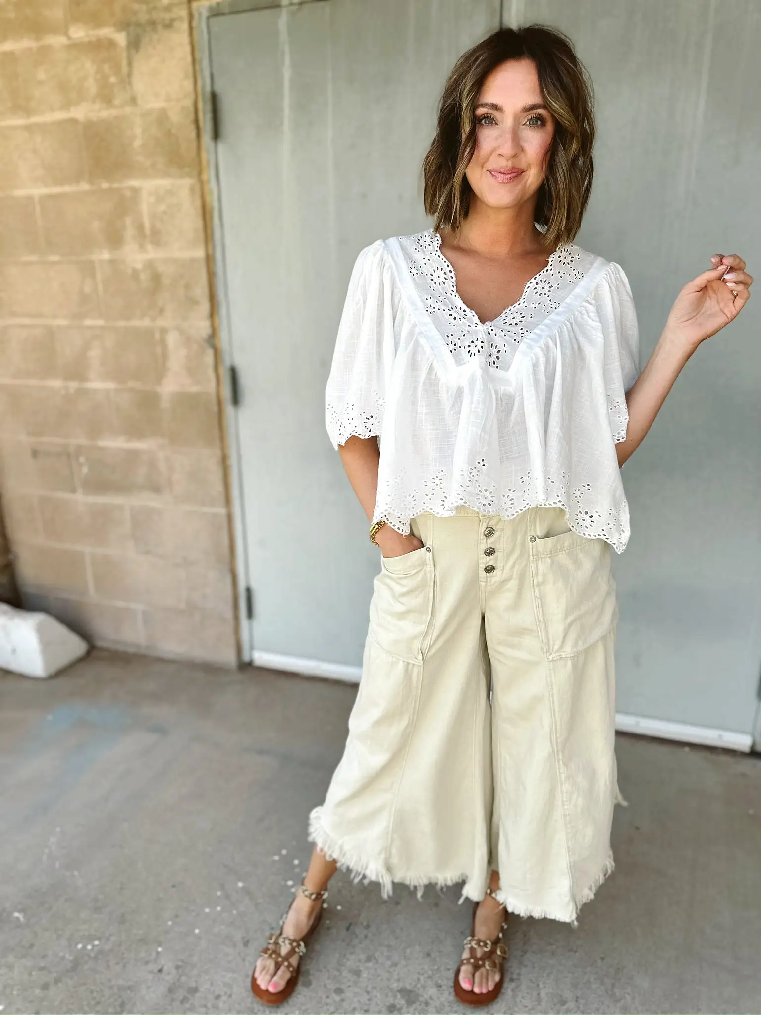 Free People | Sun Setter Pull On Jean - Natural Cotton