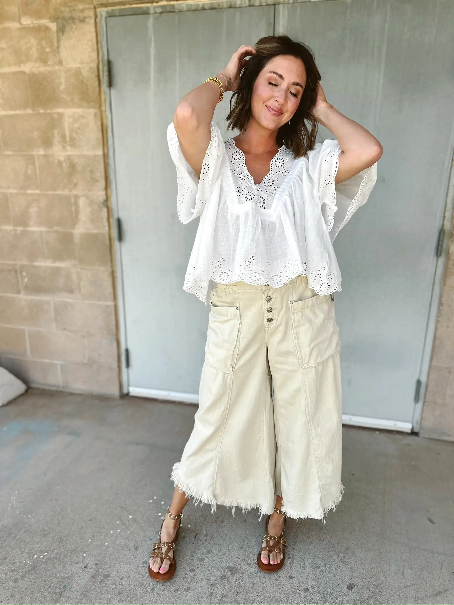 Free People | Sun Setter Pull On Jean - Natural Cotton