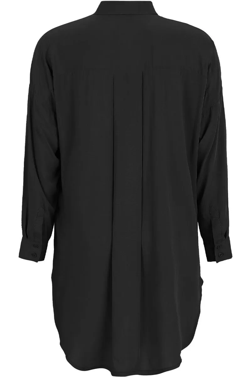 Freedom LS Long Shirt |Black |Skjortekjole fra Soft Rebels