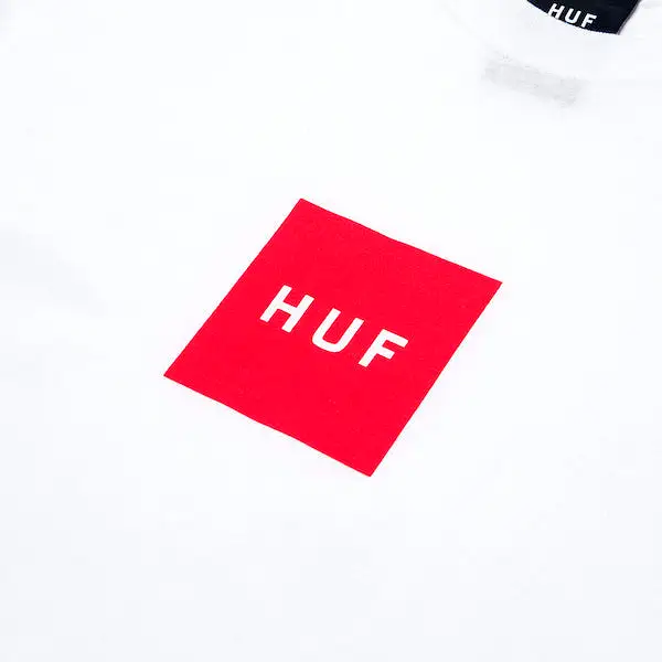 Huf Essentials Box Logo S/S T-Shirt - White