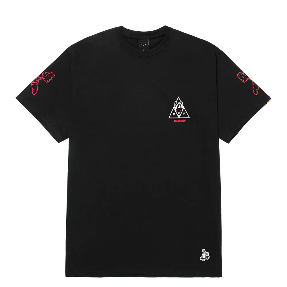 HUF  |Unisex Street Style Collaboration Logo Skater Style T-Shirts