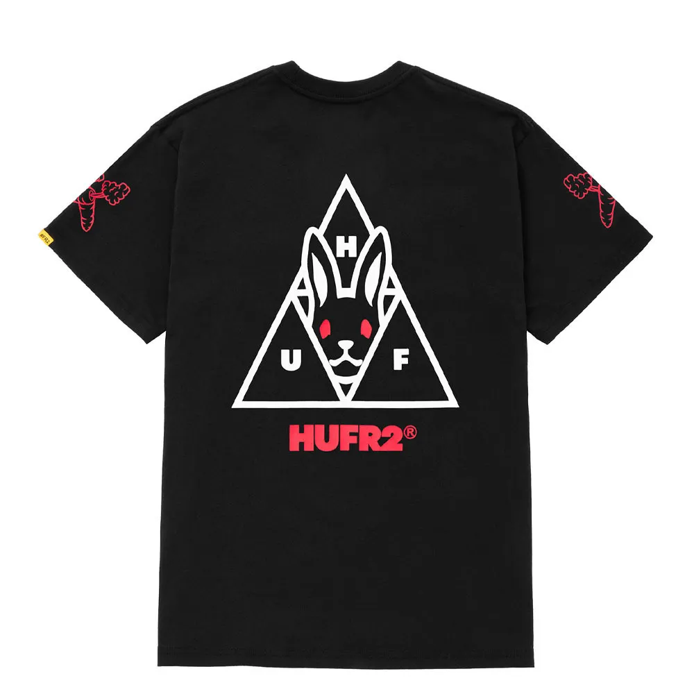 HUF  |Unisex Street Style Collaboration Logo Skater Style T-Shirts