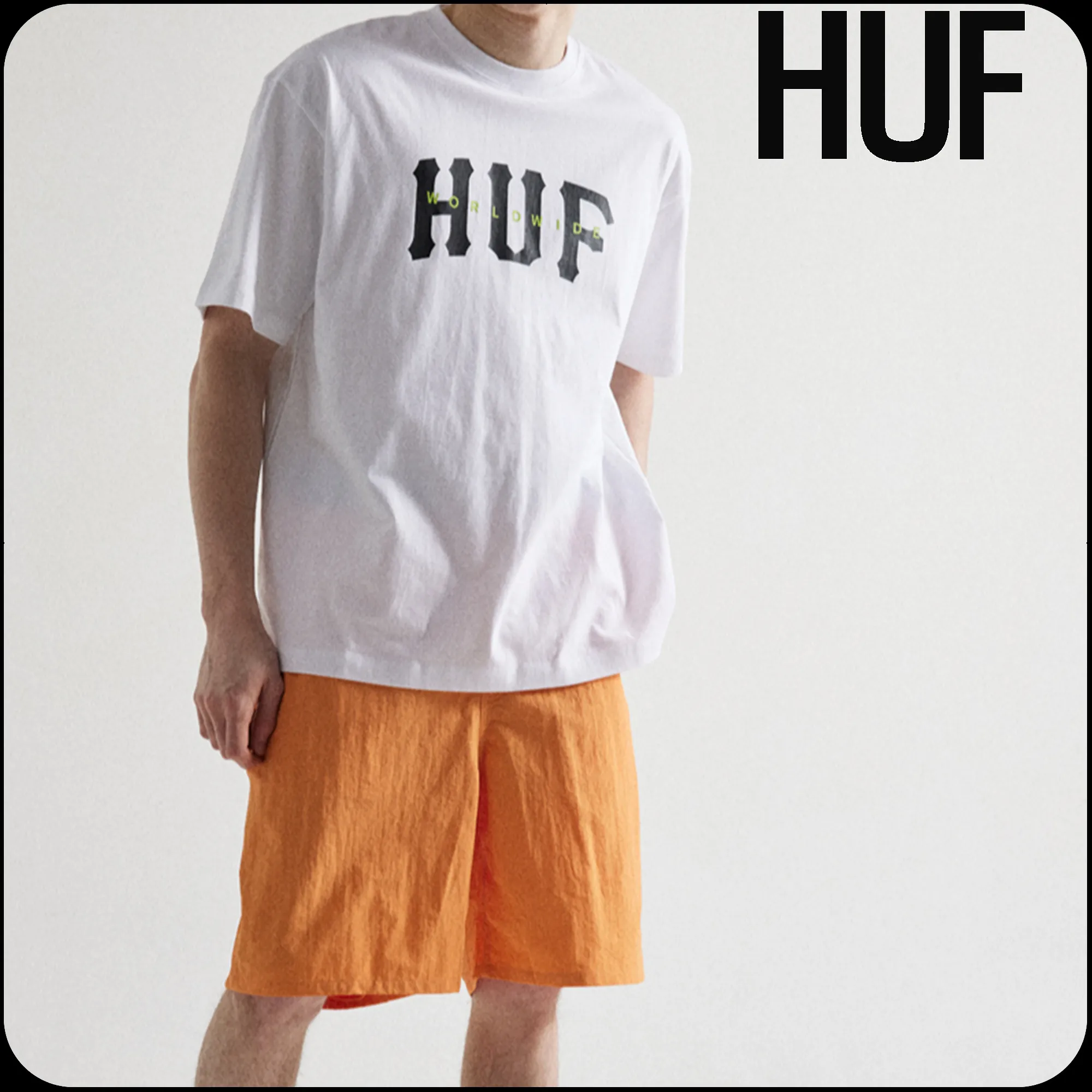 HUF  |Unisex Street Style Short Sleeves Logo Skater Style T-Shirts