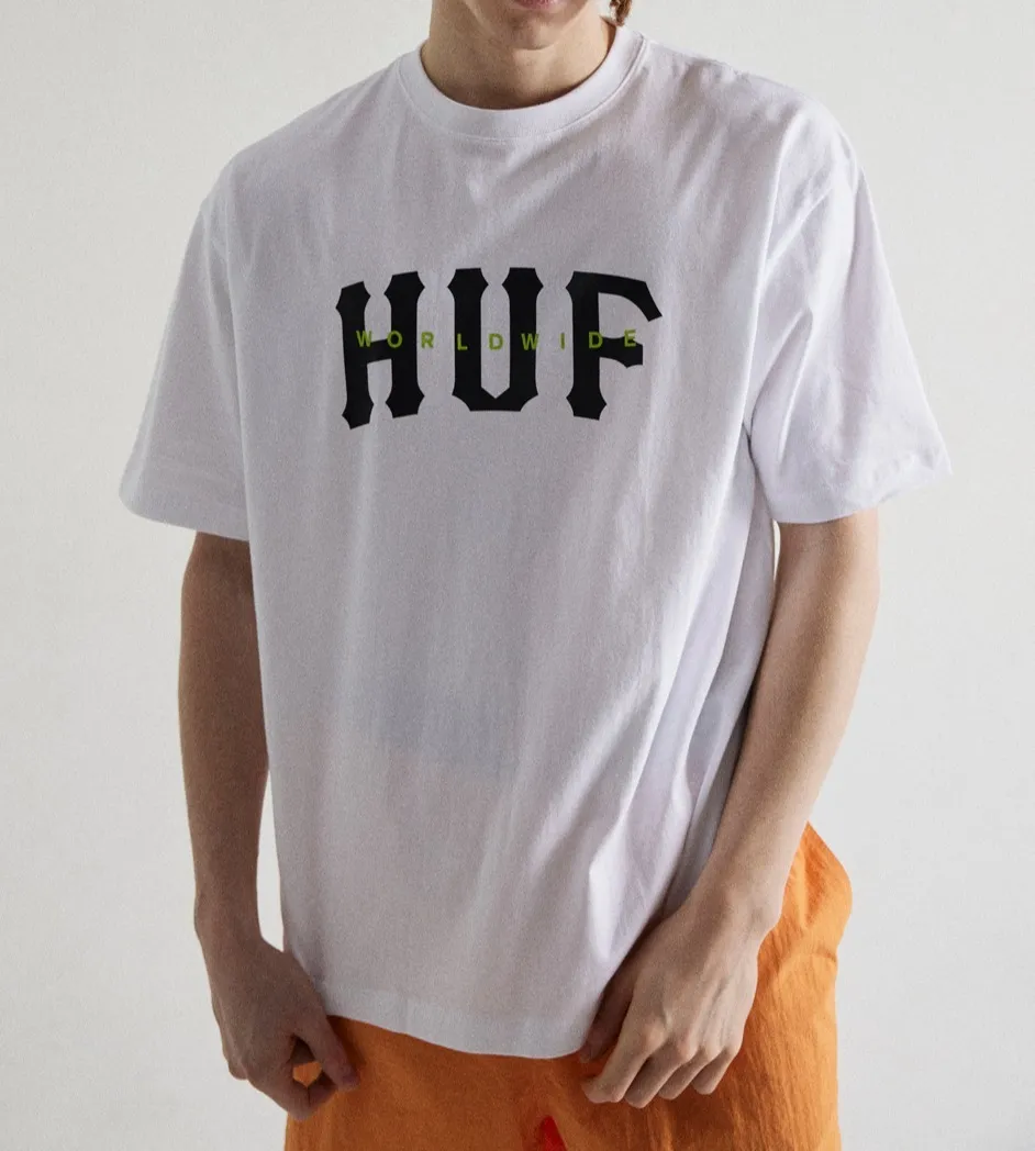 HUF  |Unisex Street Style Short Sleeves Logo Skater Style T-Shirts