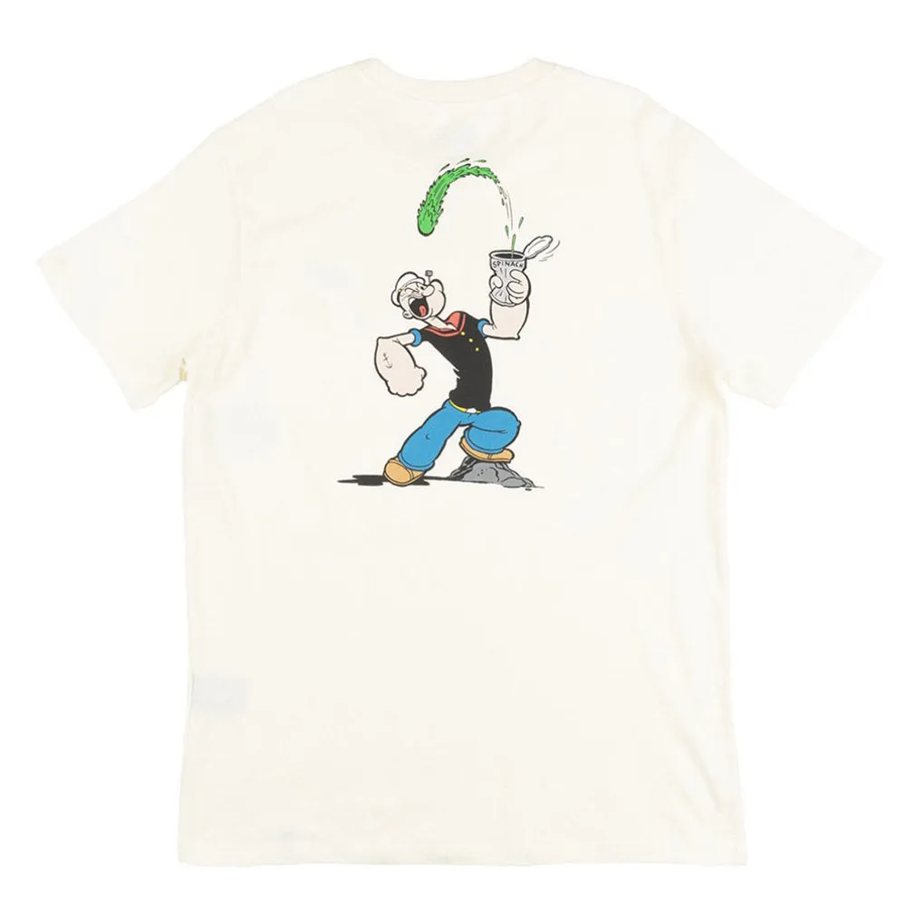 HUF x Popeye POPEYE POCKET T-SHIRT MENS SKATEBOARDING TEE (CREAM)