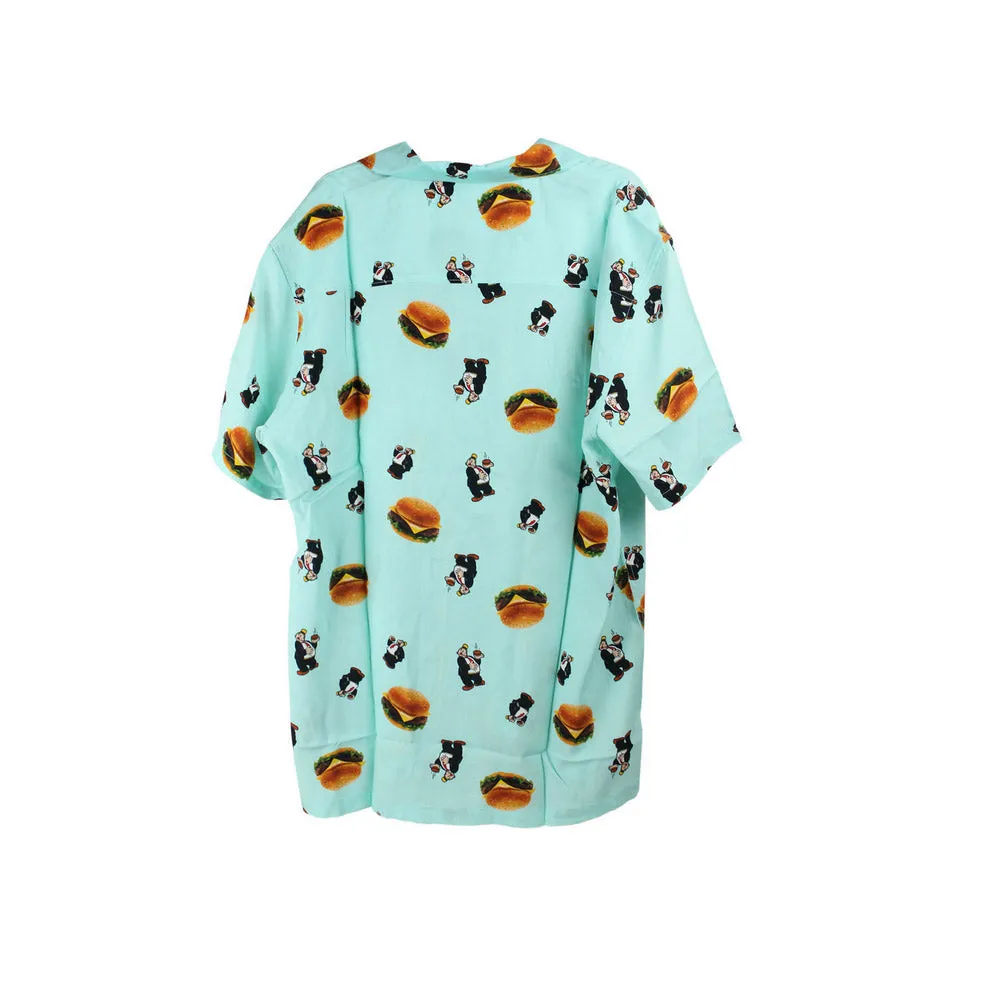 HUF x Popeye Wimpy Burger Button Up Shirt (Mint)