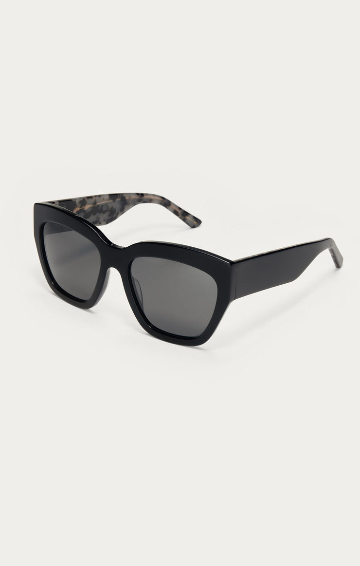 Iconic Polarized Sunglasses in Polished Black Grey