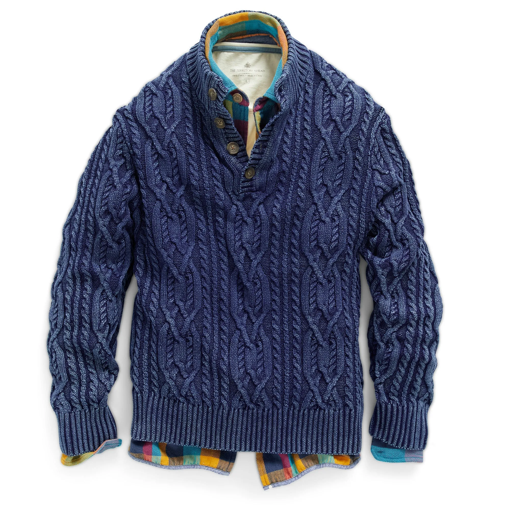 Islander Indigo Fisherman Sweater