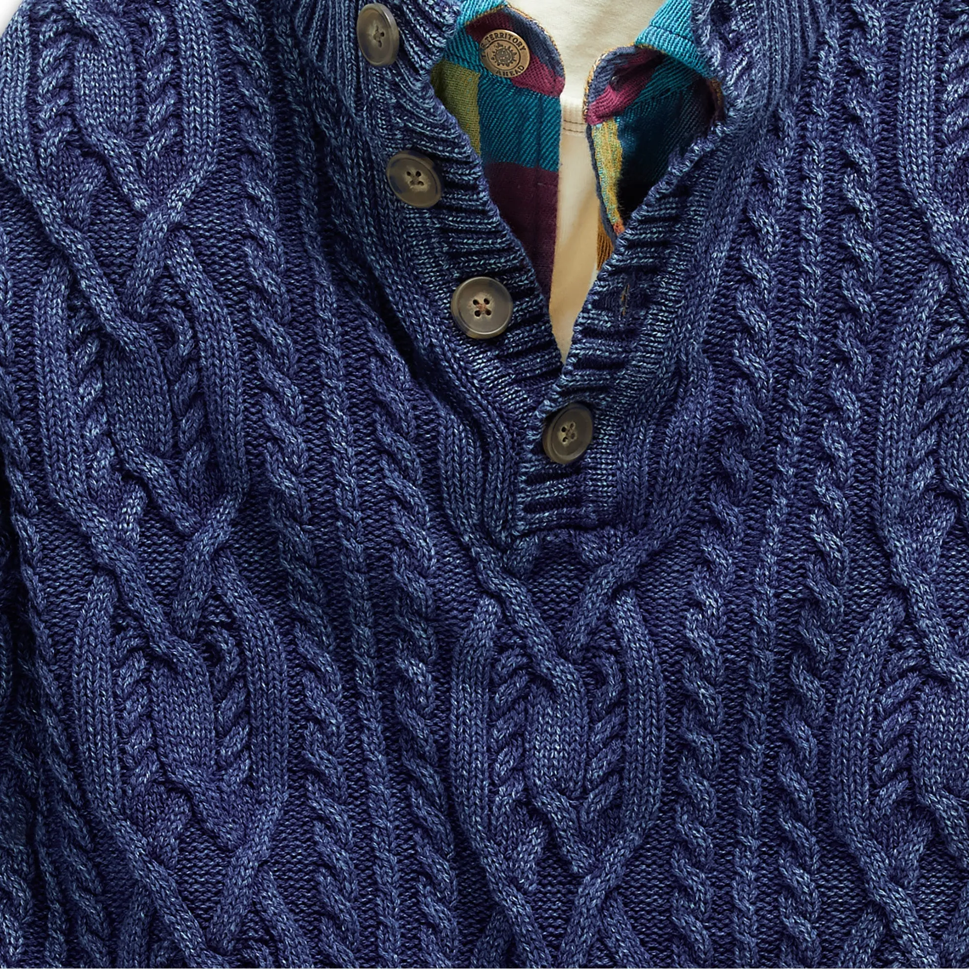 Islander Indigo Fisherman Sweater