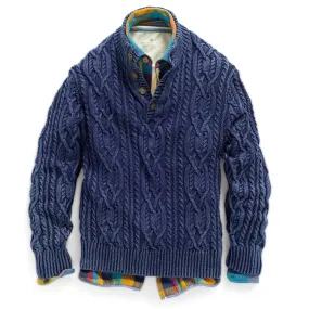 Islander Indigo Fisherman Sweater