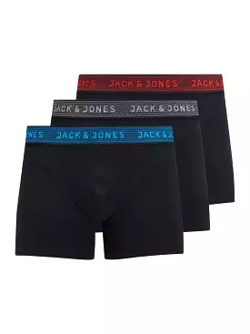 Jack & Jones Mens Boxer Shorts/ Trunks  'JACWAISTBAND' (3-Pack)