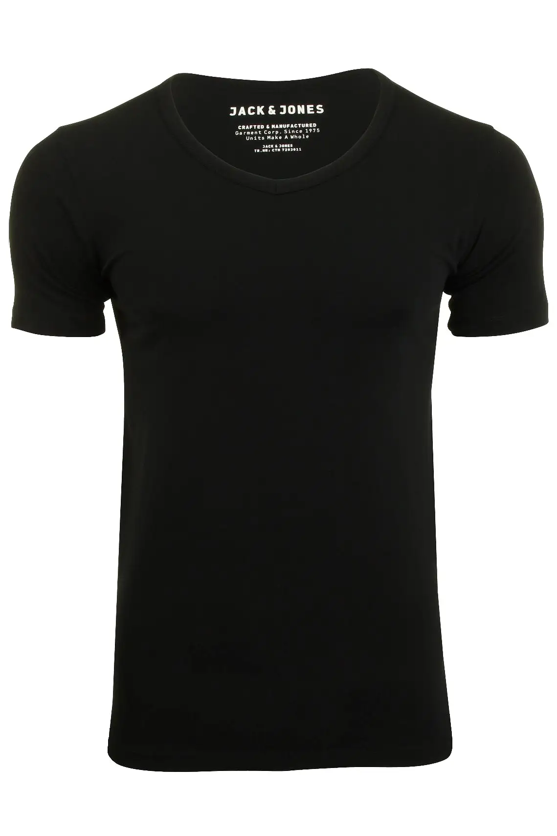 Jack & Jones Mens S/S Vee Neck T-Shirt - Slim Fit