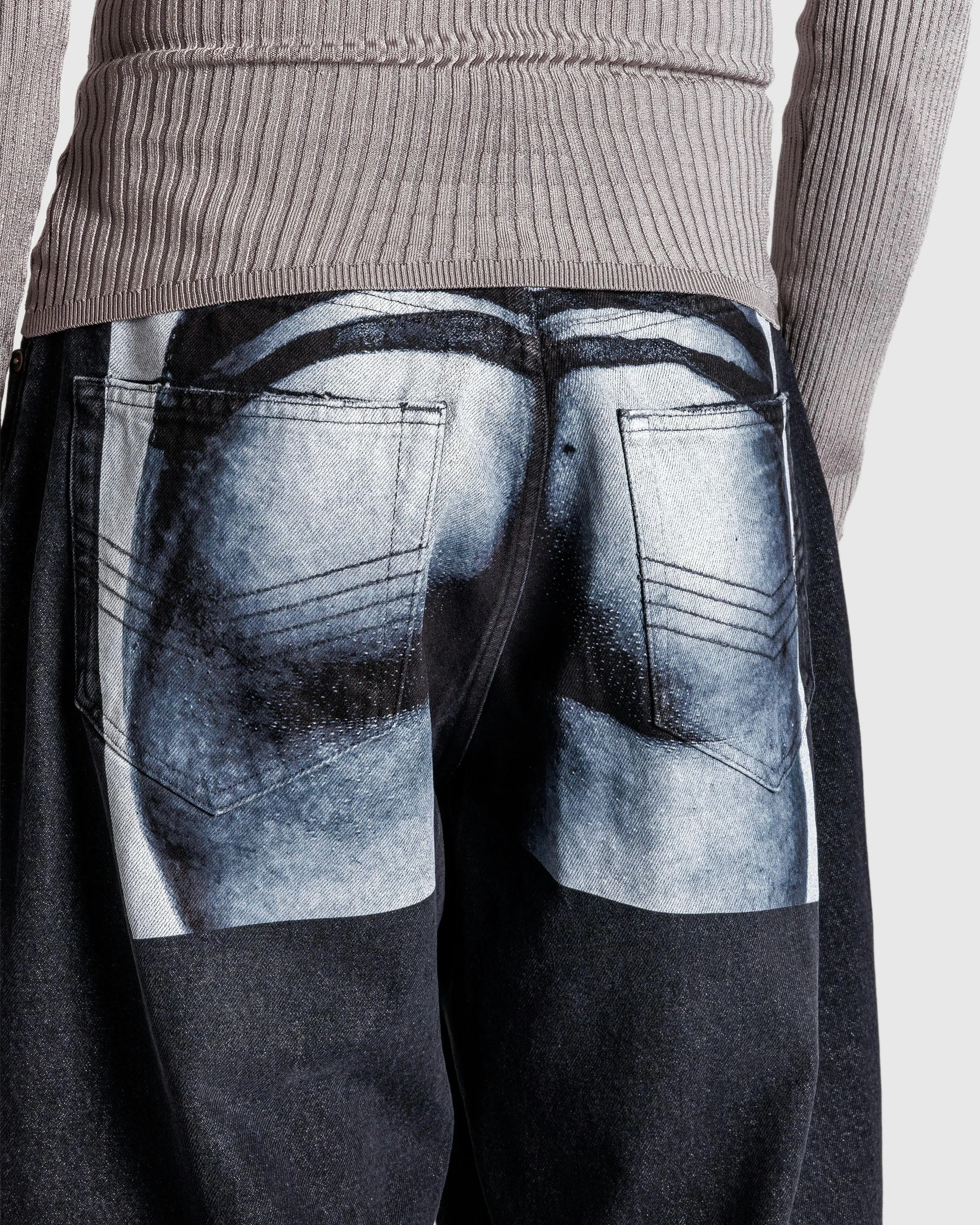 Jean Paul Gaultier – Denim Pant Printed "Body Marinière" Vintage Black/White | Highsnobiety Shop