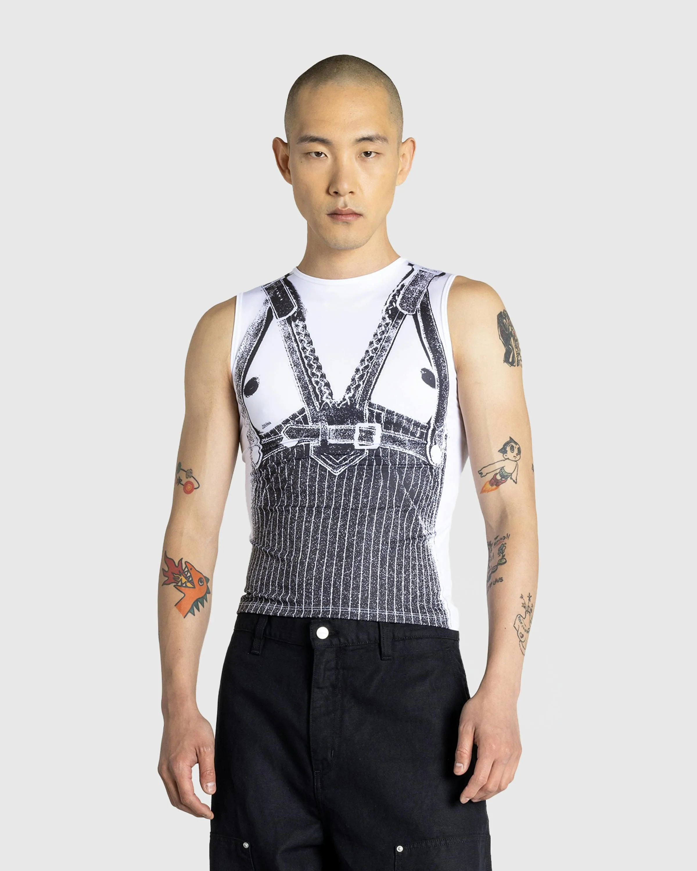 Jean Paul Gaultier – Jersey Tank Top Printed Madonna Trompe L'Œil White/Black | Highsnobiety Shop