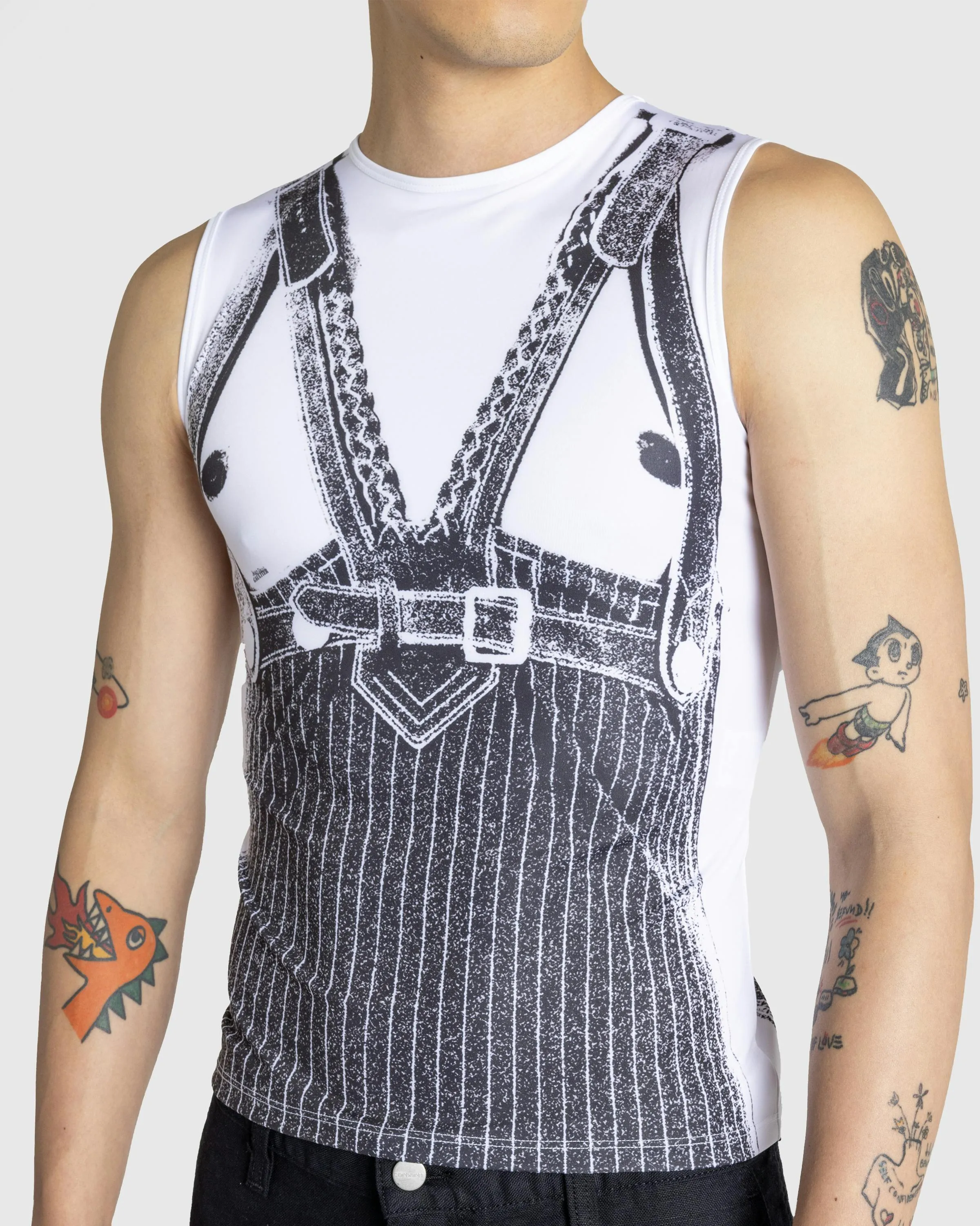 Jean Paul Gaultier – Jersey Tank Top Printed Madonna Trompe L'Œil White/Black | Highsnobiety Shop