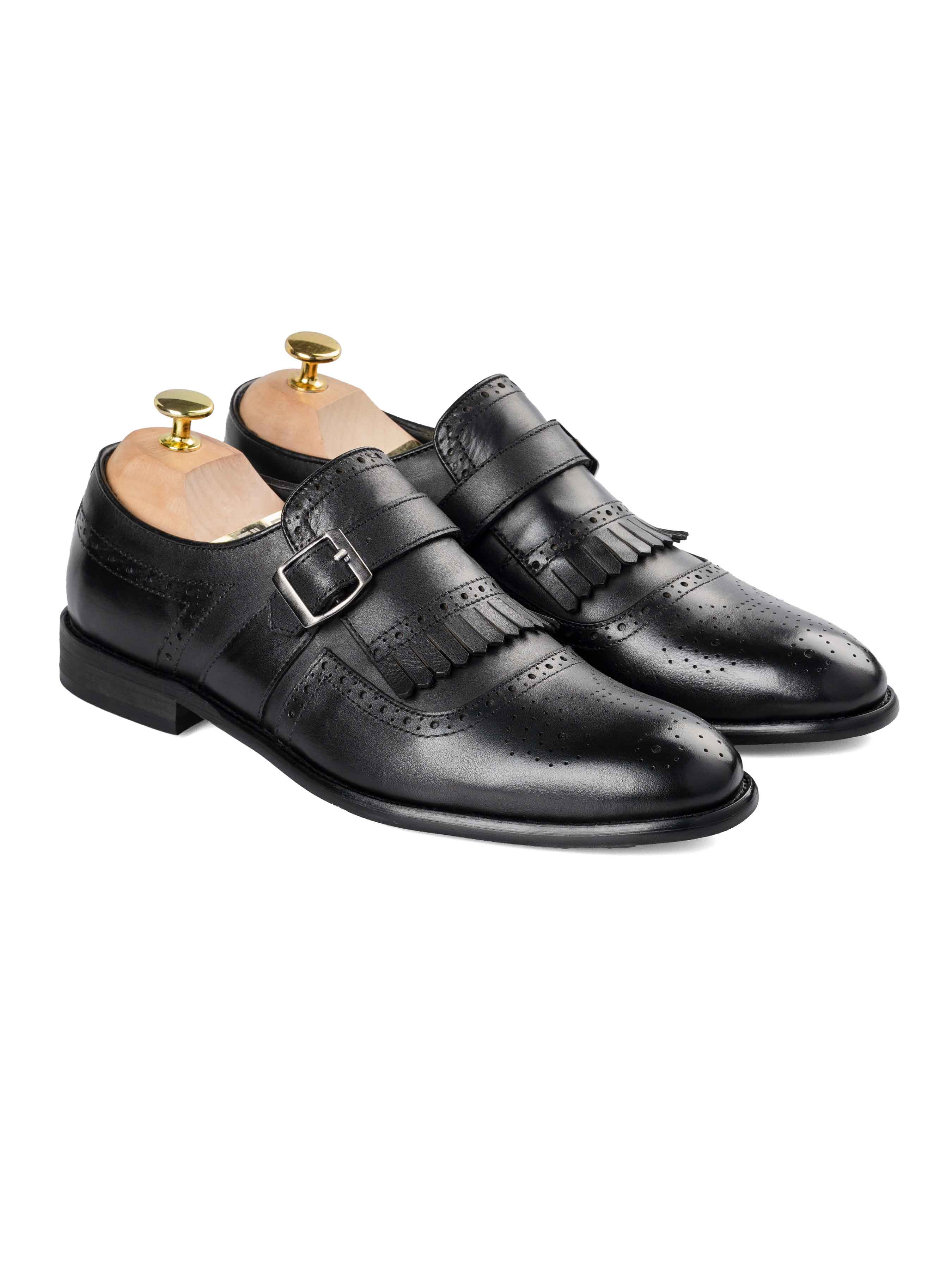 Jean Single Monk Strap - Solid Black