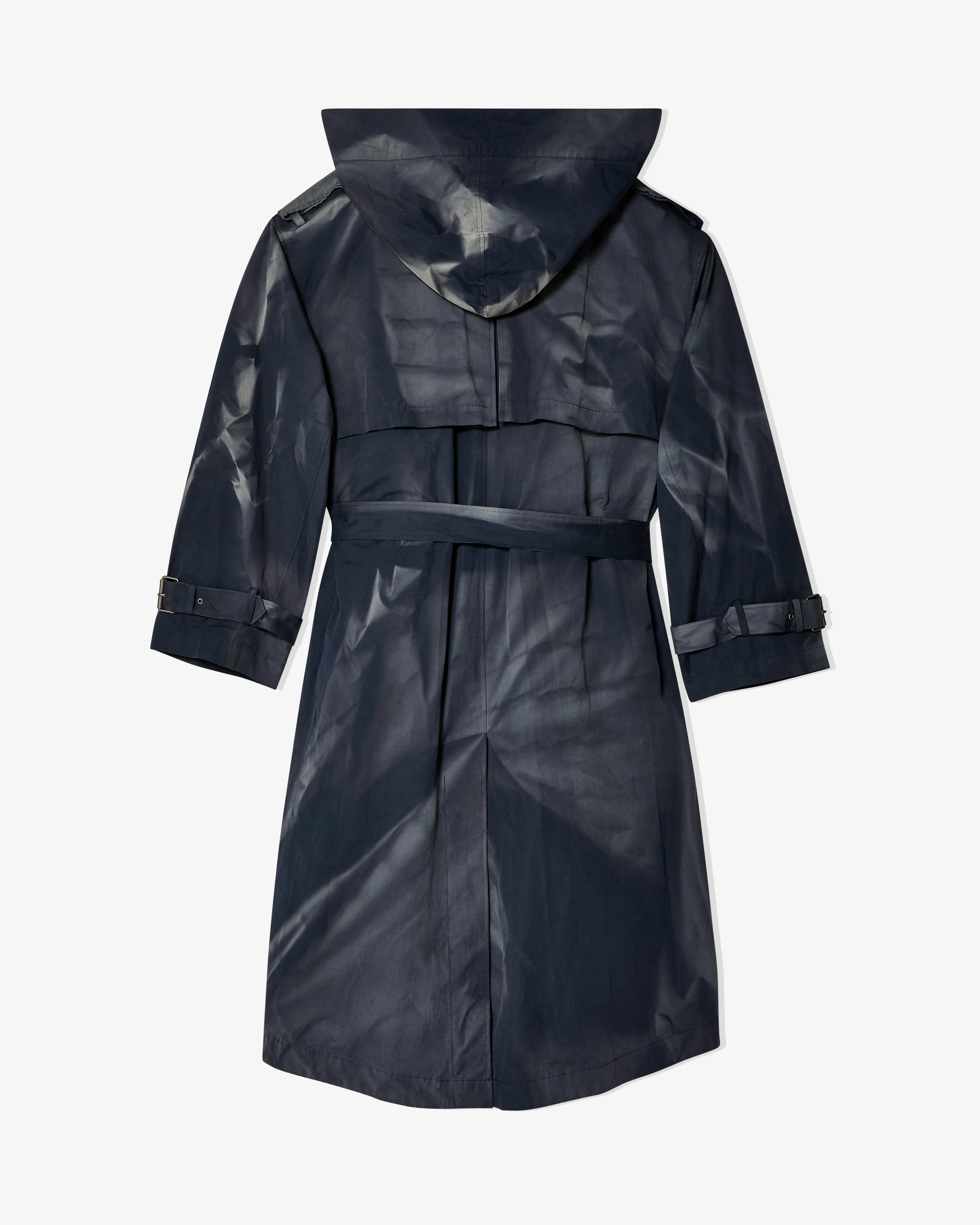 JiyongKim - Men's Sub-Bleached Belted Trench Coat - (Navy)