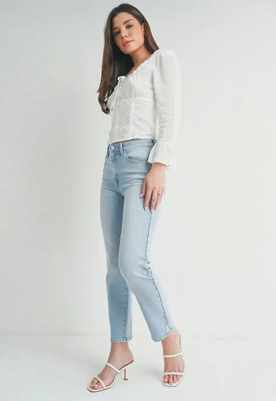 Just Black - Slim Straight Jeans Light Denim