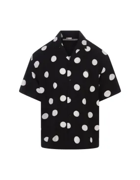 La Chemise Jean Shirt In Print Dots Black & White