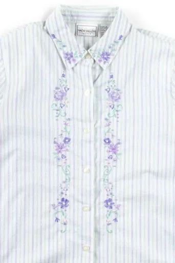 Lavender Mint Floral Button Up Shirt