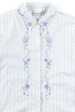 Lavender Mint Floral Button Up Shirt