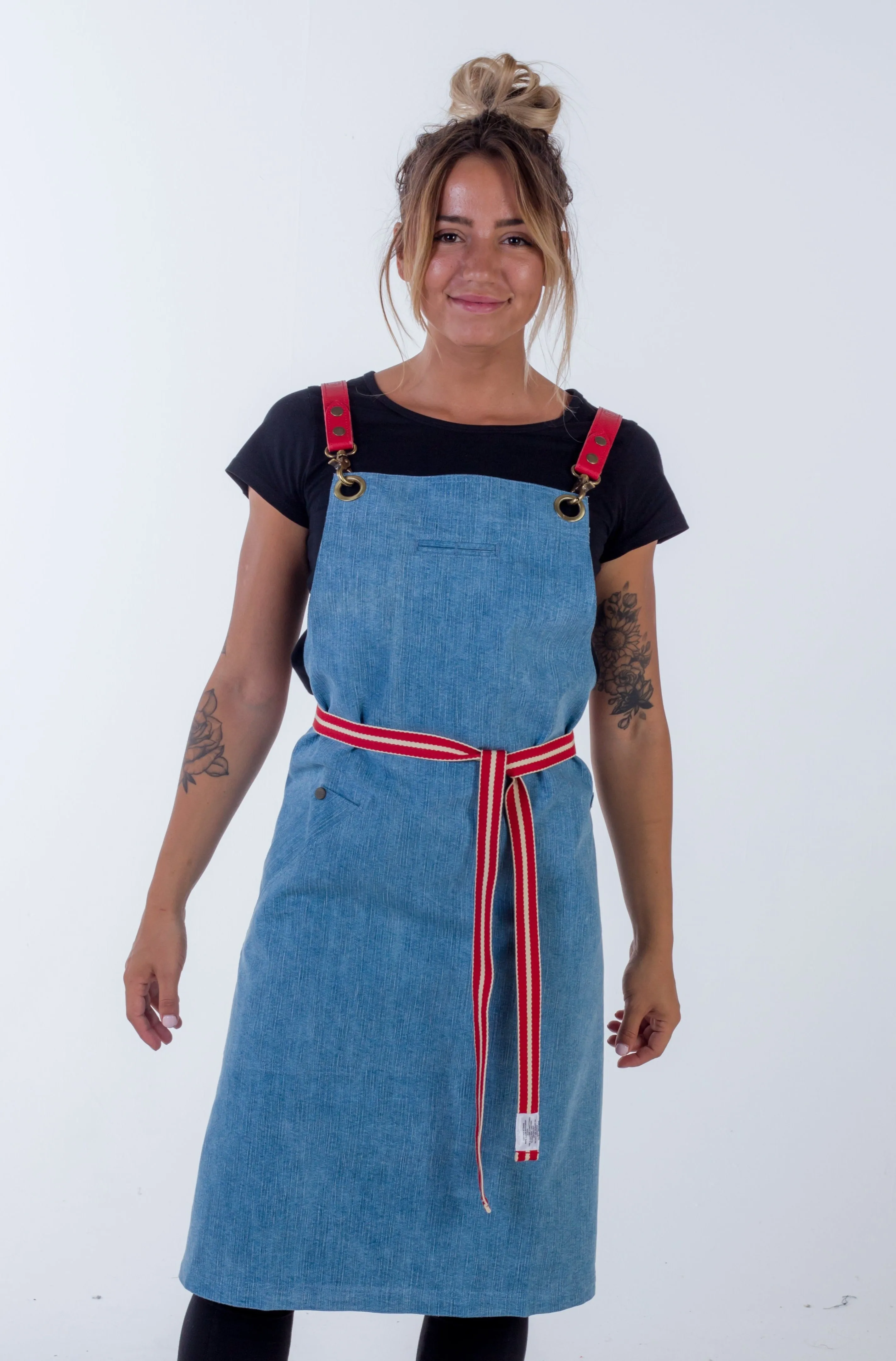 Light Blue Denim apron Natural