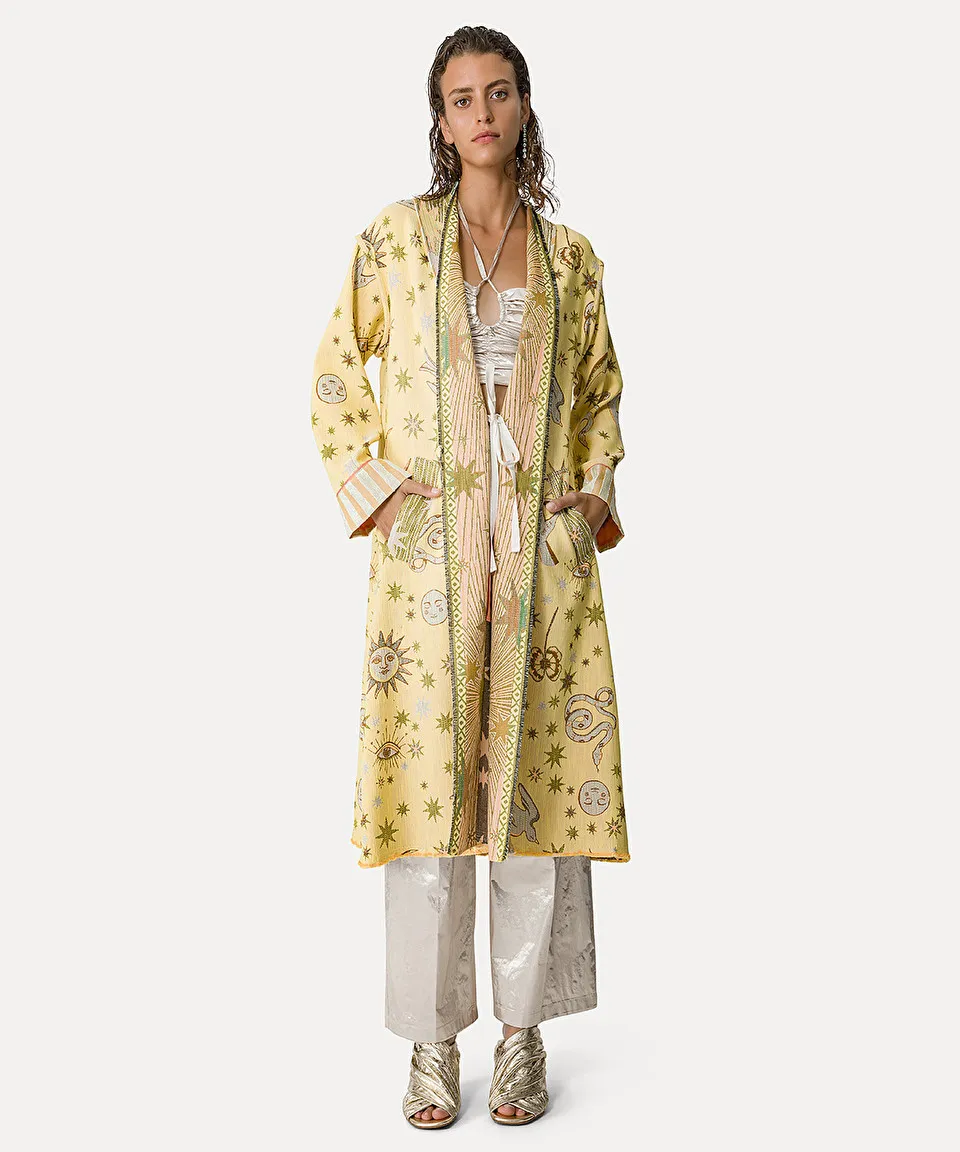 “love alchemy” jacquard coat