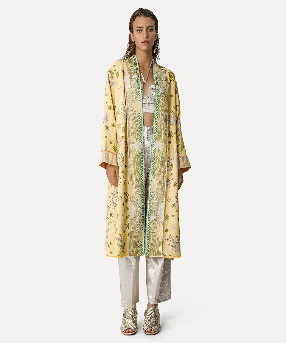 “love alchemy” jacquard coat