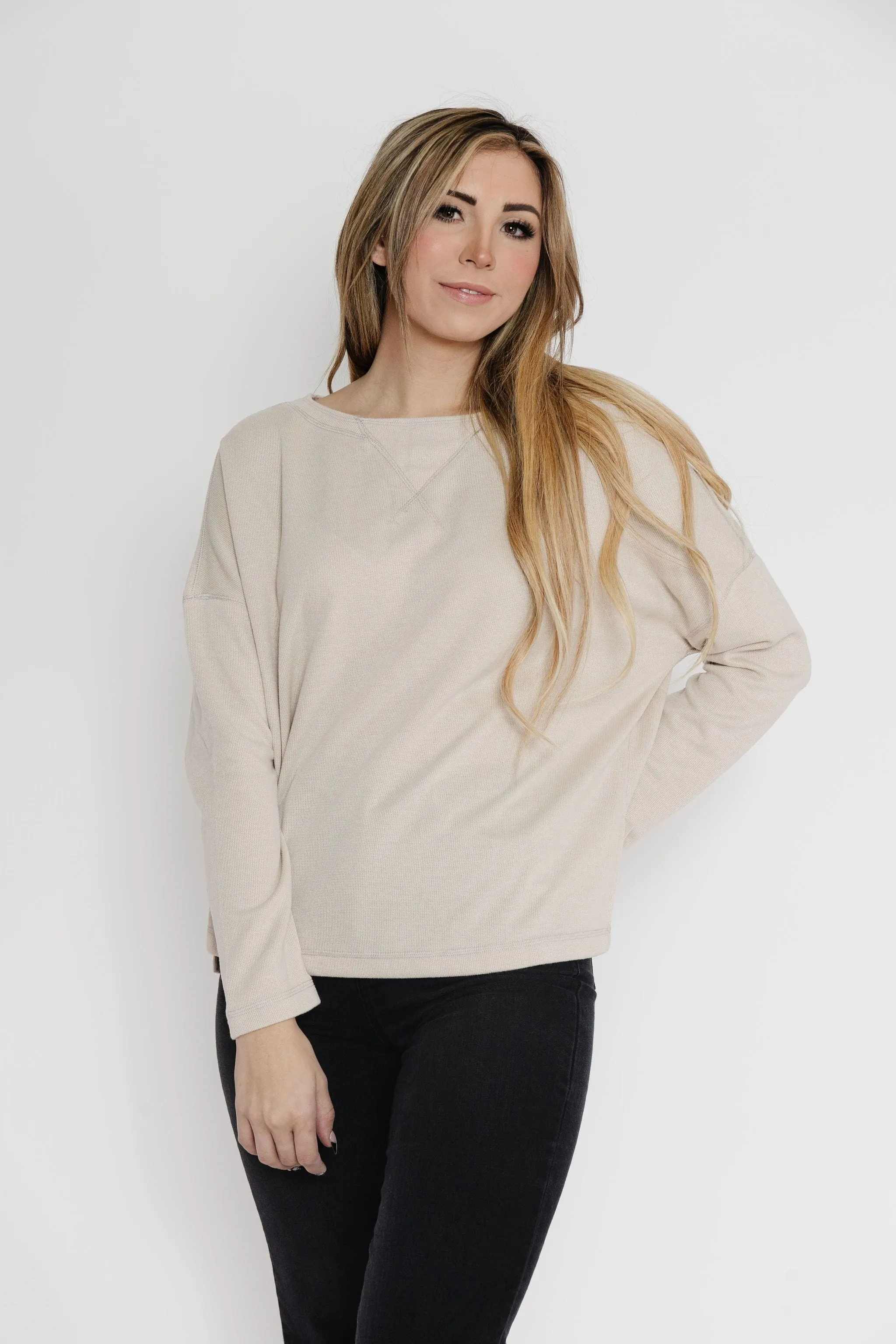 Maliya Sweater Tee in Natural