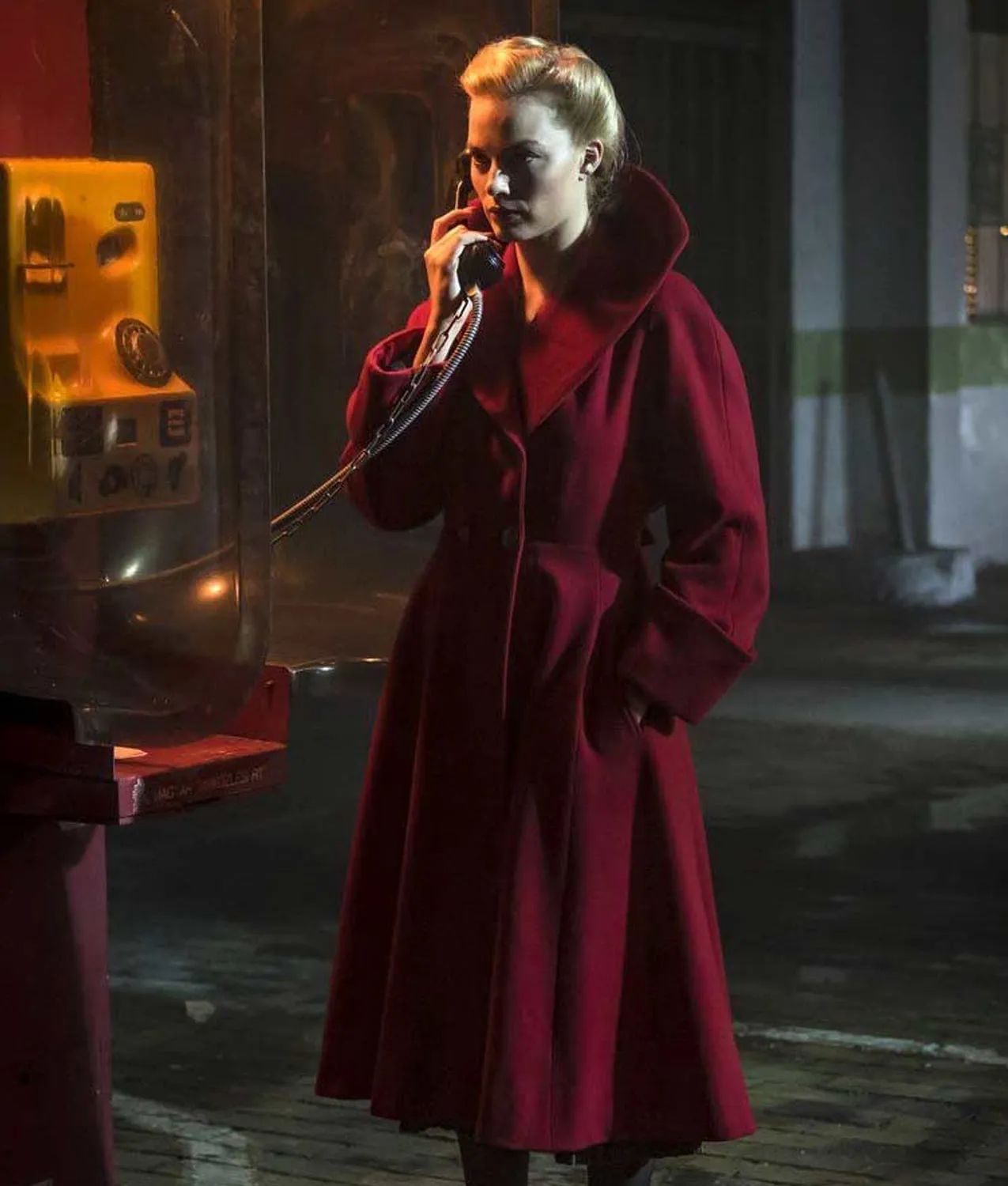 Margot Robbie Terminal Annie Coat | Red Wool-blend Trench Coat