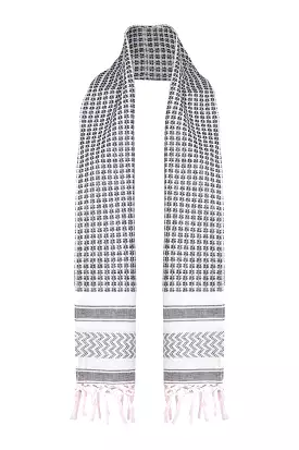 Melanie Press Sue Scarf in Black/White Check