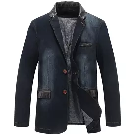 Men Blazer - Streetstyle Denim Blazer