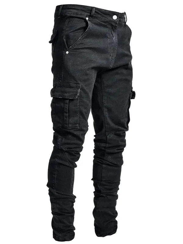 Men Cargo Skinny Jeans