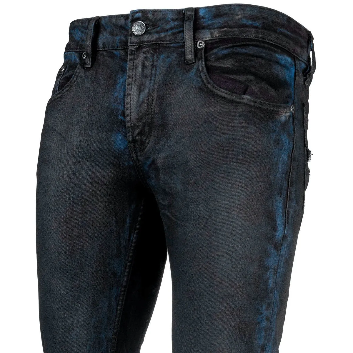 Men's pants (jeans) WORNSTAR - Hellraiser Coated - Cobalt Blue - WSGP-HRCB  -  Metal-shop