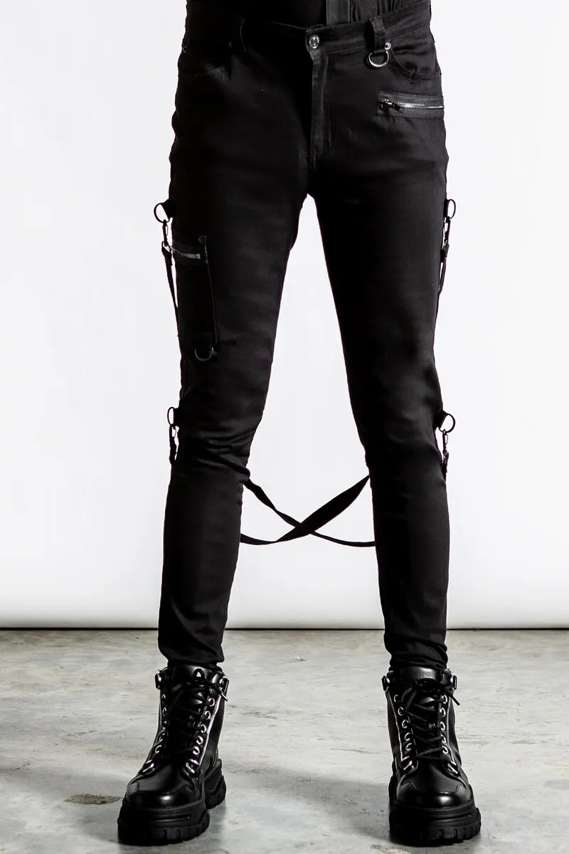 men's pants KILLSTAR - Sonic Doom Jeans - Black - KSRA003989  -  Metal-shop