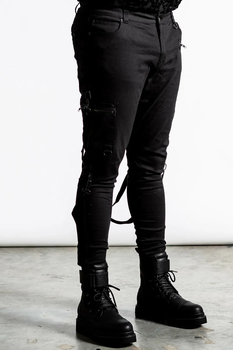 men's pants KILLSTAR - Sonic Doom Jeans - Black - KSRA003989  -  Metal-shop