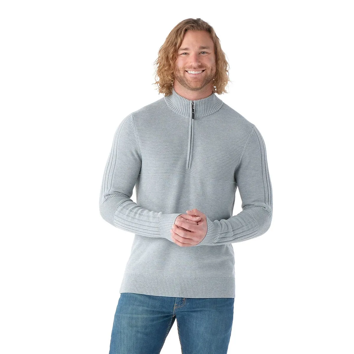 Men's Texture Half Zip Sweater